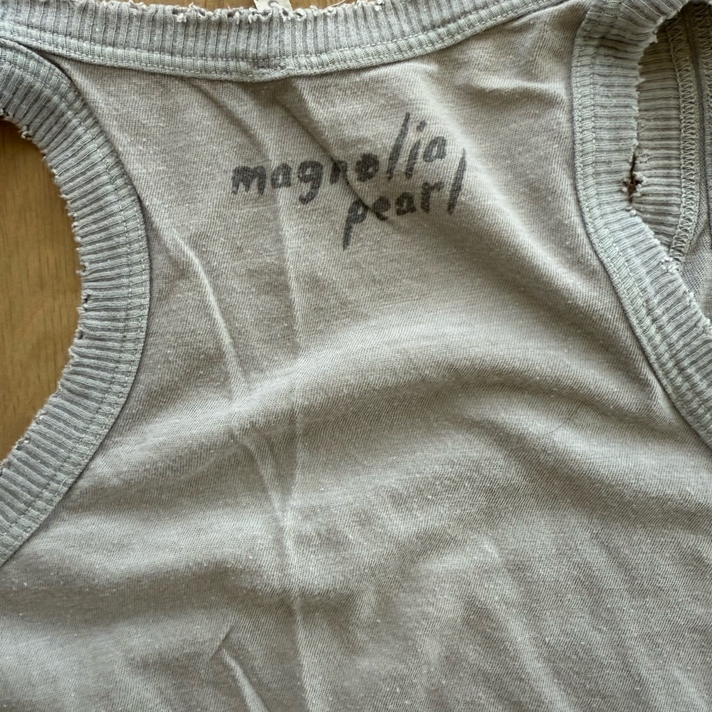 Magnolia Pearl Gray Distressed Cotton Tank dress / Coverup medium